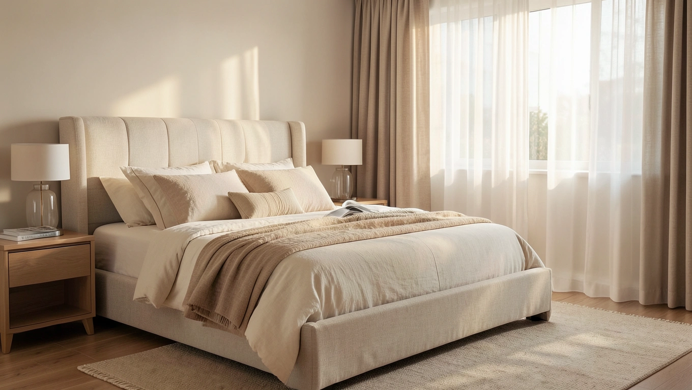 Chambre moderne avec un lit premium Nouvelle Literie